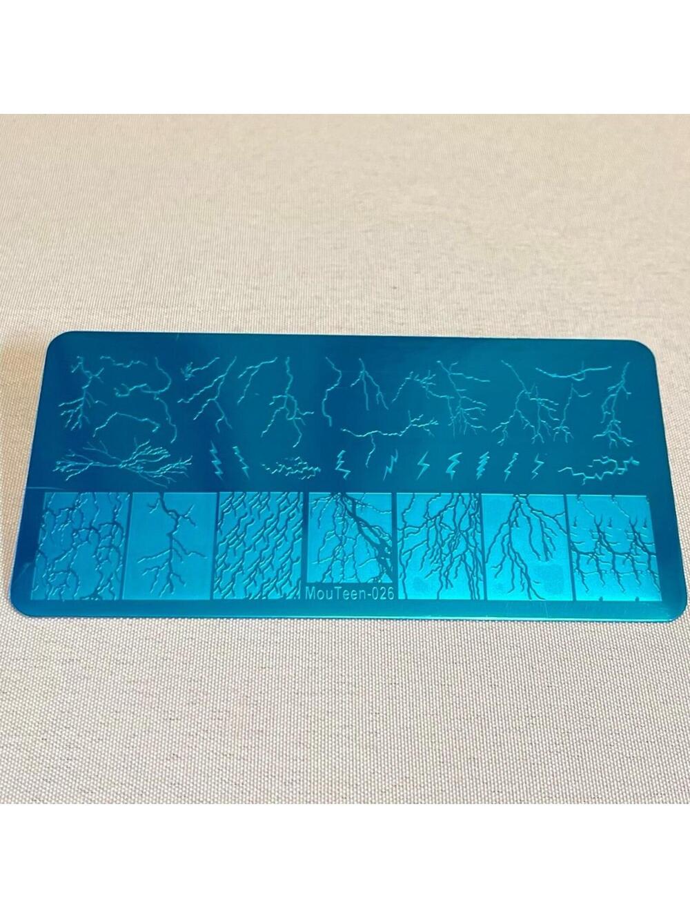 New - Nail Stamping Plate - Lightning